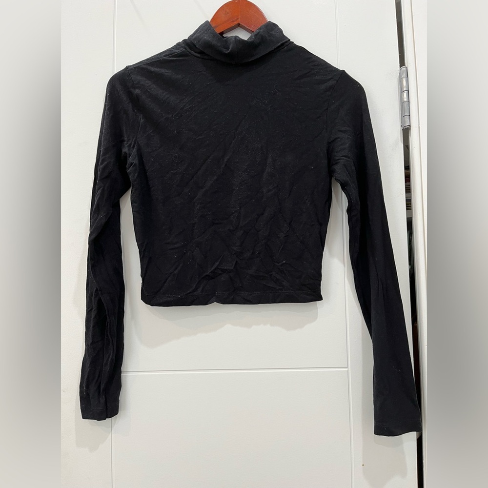 ASOS Black Cropped Turtleneck